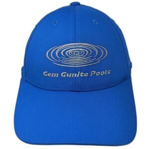 OGIO Baseball Cap Blue XL Gem Gunite Pools Fitted Hat Endurance Embroidery